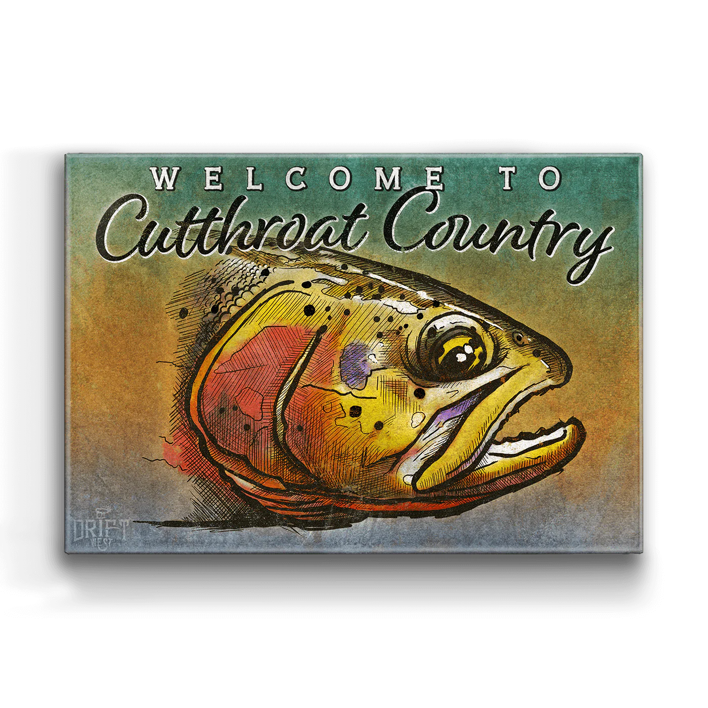 Cutthroat Trout Head Wood & Metal Wall Art