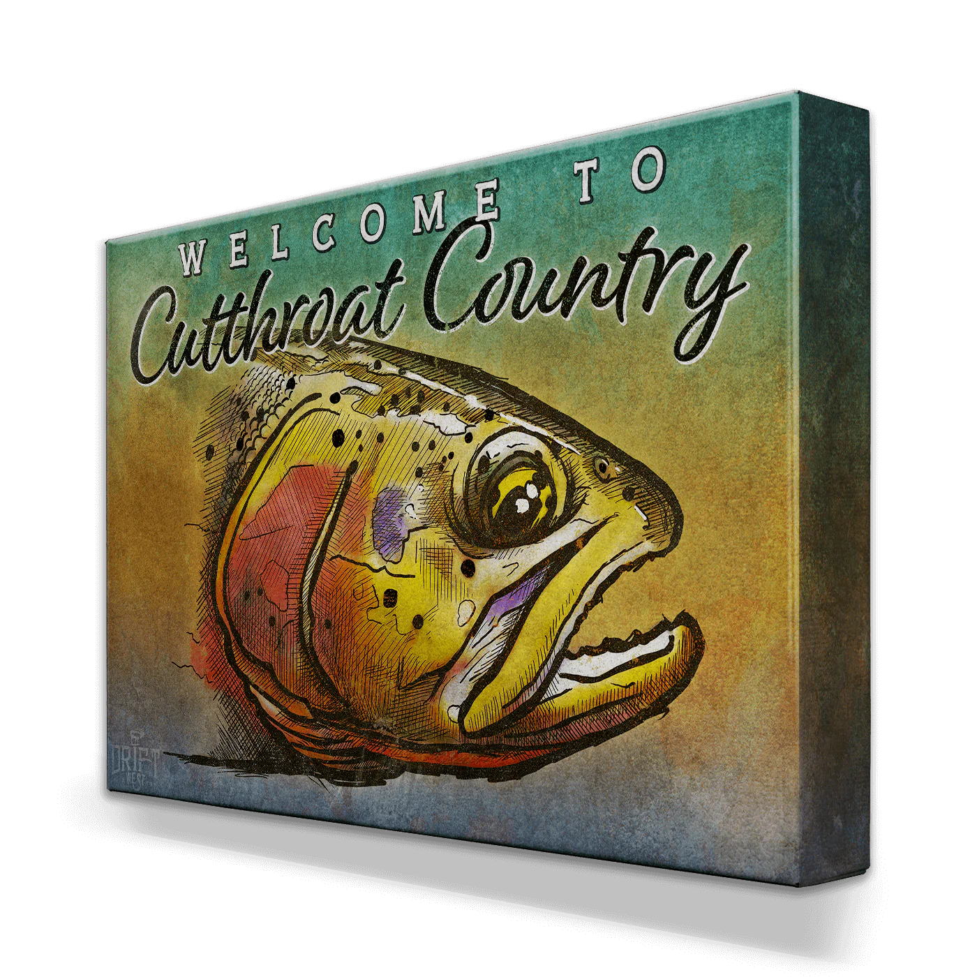 Cutthroat Trout Head Wood & Metal Wall Art